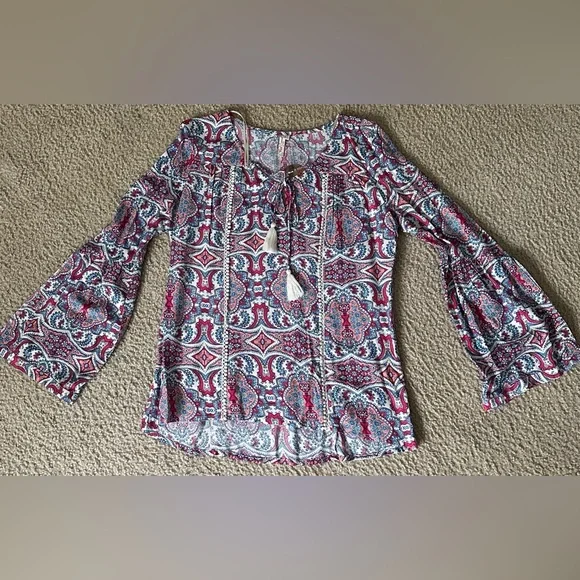 NWT Red Camel boho print top size M - Picture 2 of 8